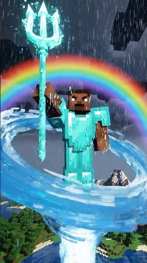 Minecraft Riptide Superhero Launch! 🔱🦸‍♂️🌊