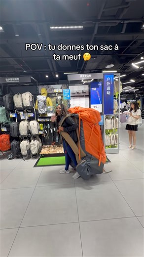 POV: When your girlfriend carries your bag 🤔: Is it heavy??