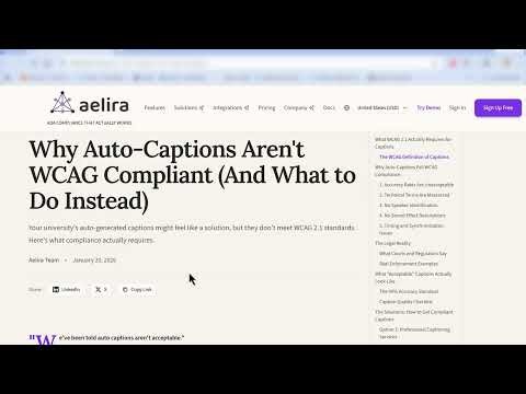 YouTube Auto-Captioning with Manual Edits Example