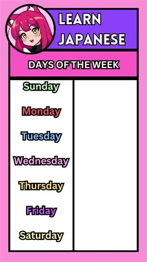 Learn the Days of the Week in Japanese! #JapaneseLesson