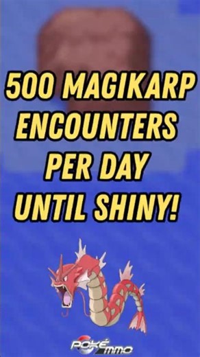 500 Magikarp encounters, per day, on PokeMMO until we hit that Red Gyarados ❗️🐍 #pokemmo #pokemon