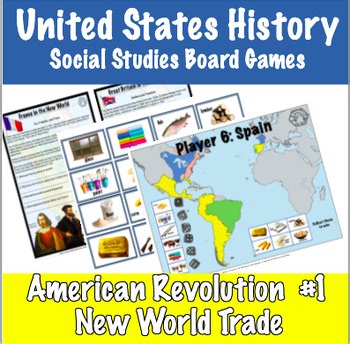 American Revolution Board Games #1 New World Trade Game(Social Studies, History)