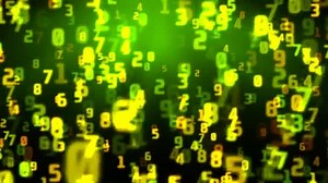 Futuristic artificial intelligence presentation. Color movement background