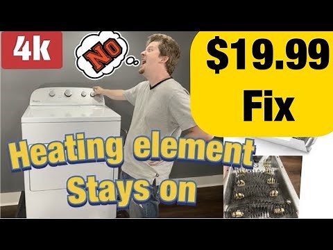 Electric Dryer grounded Heating Element Stays on! - testing and diagnosing step by step Whirlpool