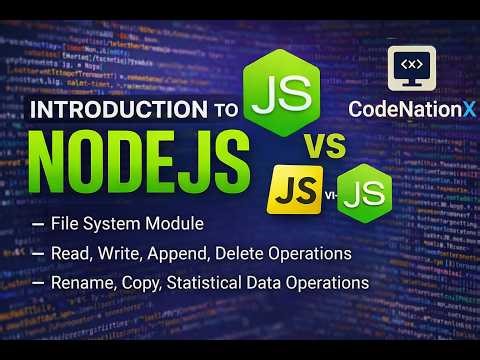 Node.js File System Crash Course 🚀 All Operations Explained