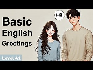 Basic English Greetings – A1 Conversation for Beginners | Easy Dialogue with Subtitles