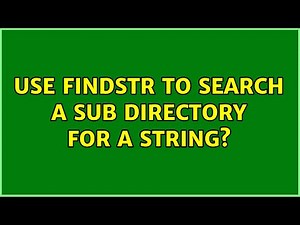 Use findstr to Search a Sub Directory for a String?