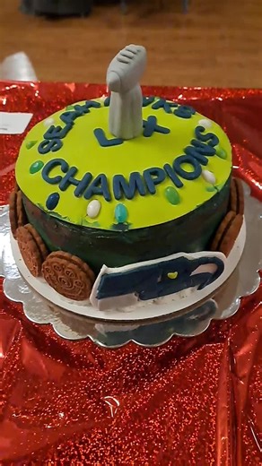 Seattle Seahawks cake. #seattleseahawks