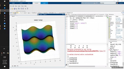 MATLAB程序设计-第十四周第四节-三维绘图函数surf 三维绘图函数mesh FaceAlpha透明度 文本框 填充多边形 绘图对象的图层覆盖顺序 Figu