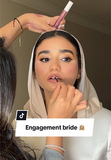 ‏Soft Engagement makeup #fypppp #mua #bridal #engagement