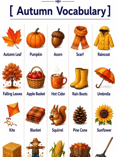 Autumn Vocabulary for Kids: Easy Fall Words to Learn