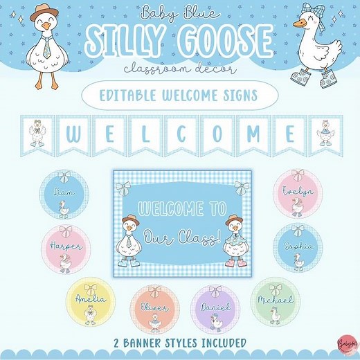 Pastel Circle Student Labels – Bow, Coquette & Goose Theme