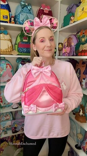 The beautiful pink Cinderella 75th anniversary Loungefly mini backpack #disney #shorts #princess