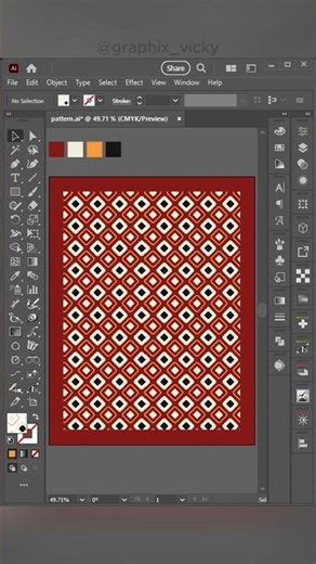 how to make a seamless pattern in Adobe illustrator for beginners #illustrator #adobeillustrator