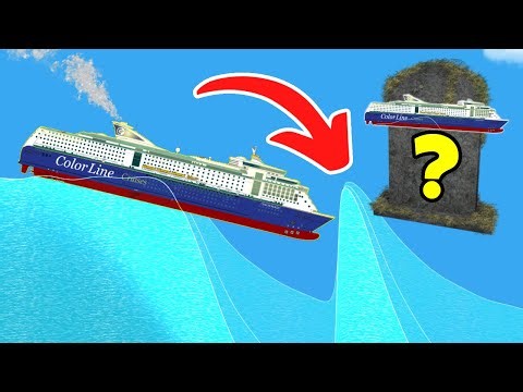 Testing Which Ship BEST SURVIVES 2 REVERSE TSUNAMIS! Floating Sandbox