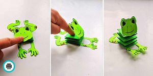 Folded Paper Frog | Summer Crafts