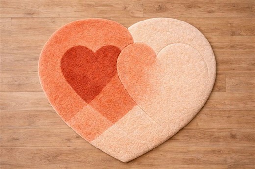 Heart Shaped Modern Valentine Love Carpet-hand Tufted - Etsy