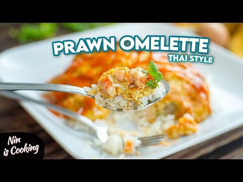 FLUFFY Thai Omelette Prawn Recipe with Rice (Easy Omelette Recipe)