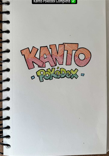 Kanto Pokédex Sketchbook Drawing