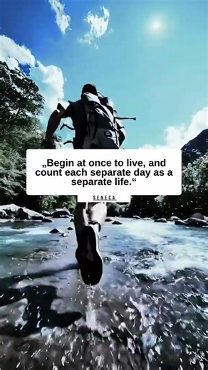 Begin at once to live, and count each separate day as a separate life #truth #philosophy #man #stra