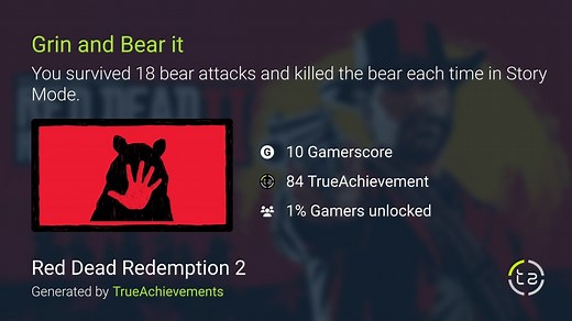 Grin and Bear it achievement in RDR 2