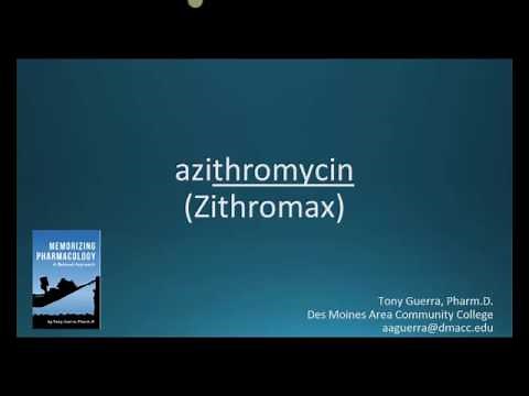 How to pronounce azithromycin (Zithromax) (Memorizing Pharmacology Flashcard)
