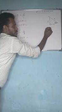 Grade 9 Trigonometry – Given tanθ, Find sinθ & cosθ (Easy Method) #maths #education