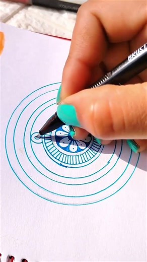 Watch This Stunning Republic Day Mandala Come Alive! #menorahcreatif #menorahsketchbook #ytshorts