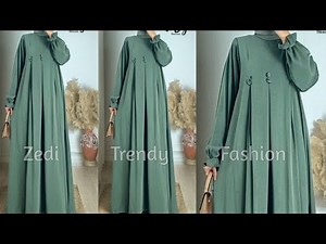 Readymade Style Abaya Design Cutting Stitching/ Box Pleated Abaya/ Modesty wear/ Burkha/ Burqa DIY