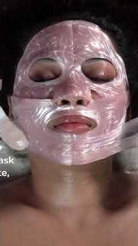 Unlock Glowing Skin: Pink Slime Mask & Hot Stone Bliss! #shorts