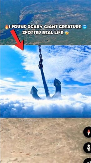 🔥I Found Scary Giant Creature Spotted On Google Earth 🌍! #shorts #findmysterioussecrets #earth