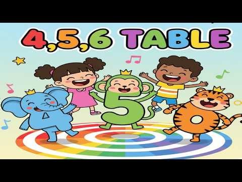 4, 5, 6 Table | Learn Multiplication Tables for Kids 🎨 | Fun & Learning Video