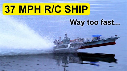 RC aircraft carrier in action | Speed and performance test