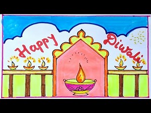 How to Draw Diwali Diyas (Easy Card Drawing Tutorial)