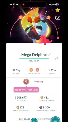 Catching And Mega Evolving Normal And Shiny Delphox #pokemongo #pokemon #shorts #viral #fyp
