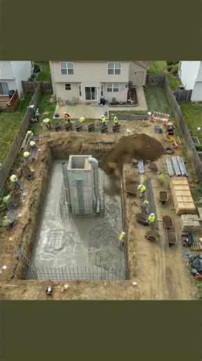 Concrete Underground Bunker Build Process #bunker #construction #satisfying