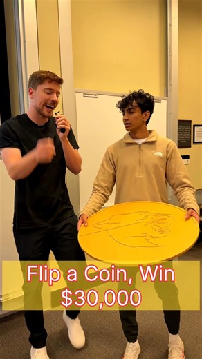 Flip a Coin, Win $30,000 @MrBeast #shorts #trending #mrbeast #mrbeastshorts #beastcreator