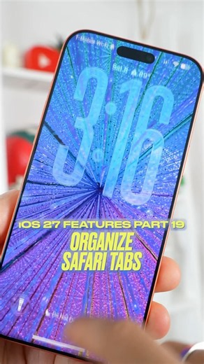 iOS 27 Features Part 19: Organize Safari Tabs #apple #ios27 #ios27features #ios27update #ios27tricks