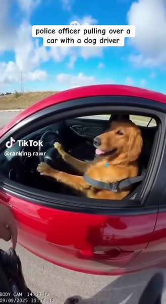 Police Officer Confronts Dog Driver in Hilarious Meme