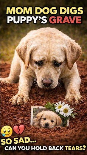💔 Mother Dog Digging Her Dead Puppy’s Grave – Heartbreaking Moment 😭 #shorts #emotionalshorts