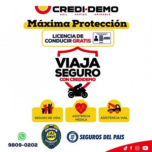 137K views · 103 reactions | No pierdas esta gran oportunidad de obtener tu seguro GRATIS y LICENCIA, ¿Qué esperas? Llámanos o escríbenos al 9809-0202 #Credidemo #LicenciaGratis #DNVT | CrediDemo | Facebook