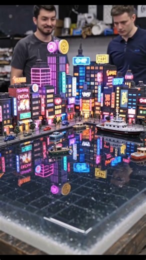The Most Detailed DIY Miniature Neon City Ever Built! 🏙️✨