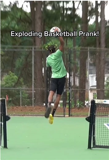 Basketball Explosion #fyp #comedy #funnytiktok #basketball #prank #surprise
