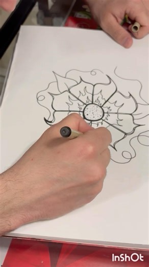 Fire Flower Drawing Artwork. 🔥