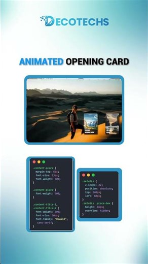 Animated Opening Card ✨ UI Animation