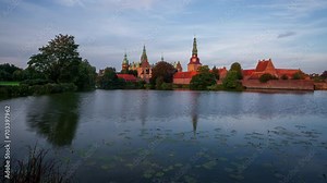 Timelapse clip from famous Danish Castle Frederiksborg Slot in Hillerod north of Copenhagen. The castle was built between 1560 - 1620.