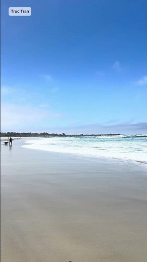 White sands and clear water at Asilomar State Beach