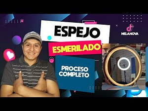 ESPEJO ESMERILADO / FORMA SENCILLA Y CASERA.