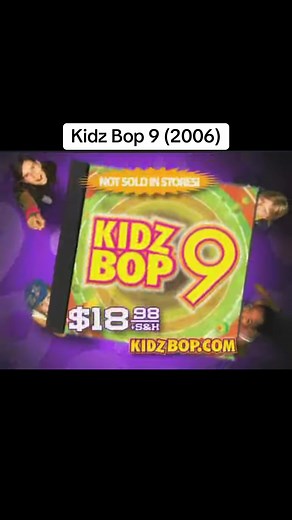 Happy 20 years to Kidz Bop 9 🎉 The 9th edition of one of the most nostalgic commercials of the 2000s #kidzbop #2000s #2000snostalgia #childhoodmemories