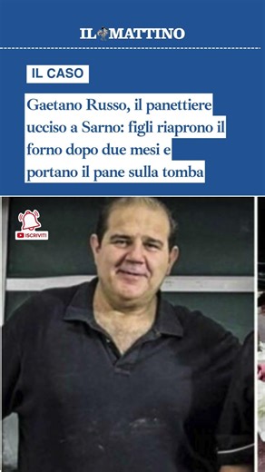 Il panettiere ucciso a Sarno: figli riaprono il forno dopo due mesi e portano il pane sulla tomba